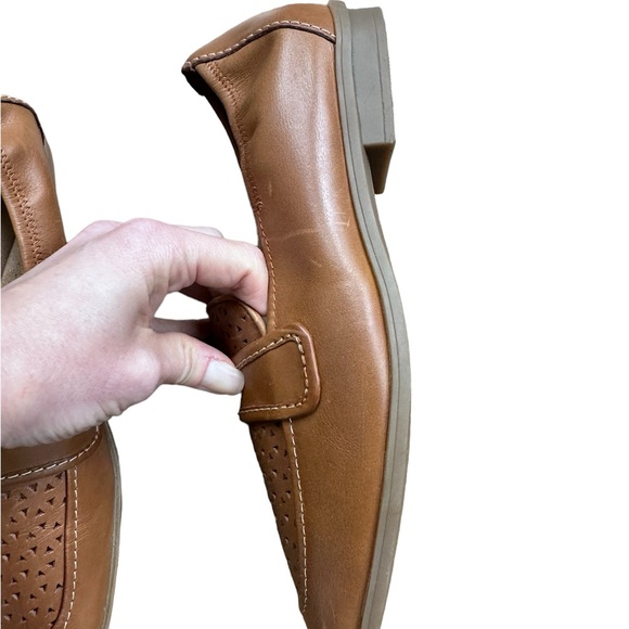 Clarks Women’s Lyrical Way Loafers in Cognac Brown Leather SZ 8.5 - Picture 5 of 7
